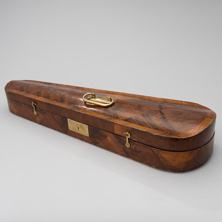 An 18th century violin case.