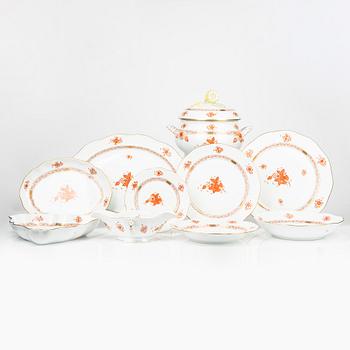 A 29-piece porcelain dinner service from Herend, Hungary.