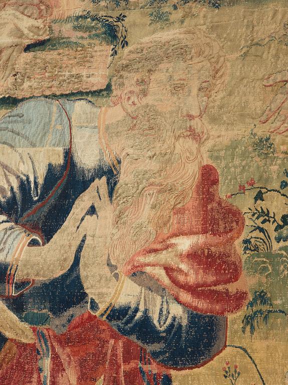 A TAPESTRY, tapestry weave, 350,5 x 372,5 cm, signed Brussels-Brabant, Flanders, mid-16th Century.