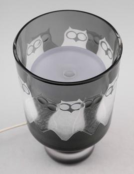 BORDSLAMPA, glas, Ove Sandberg, Kosta, 1900-talets andra hälft.