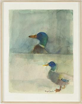 Bengt Landin, watercolour, signed.