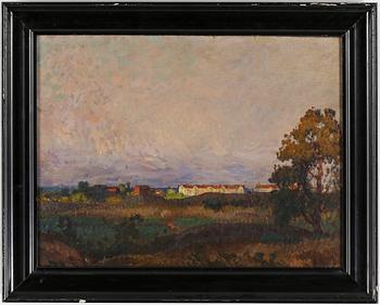 AXEL PETER, olja på pannå, signerad och daterad 1908.