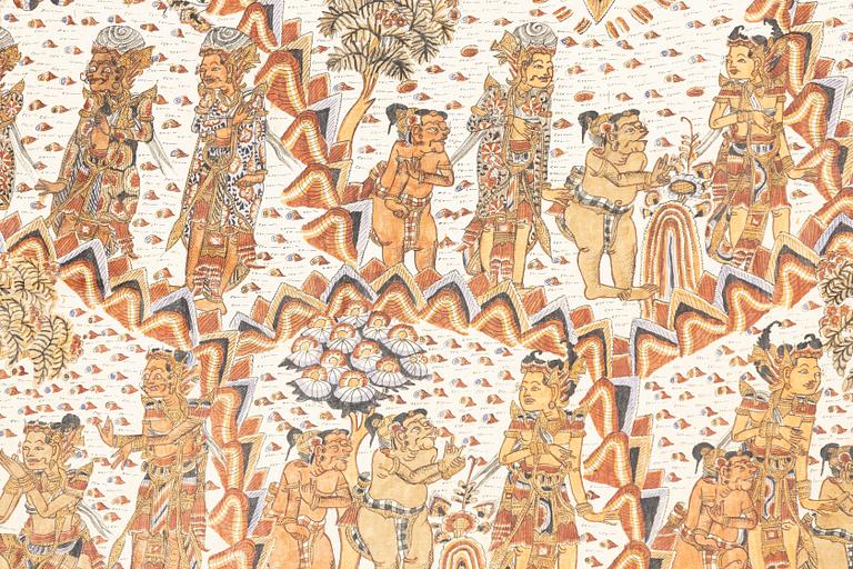 An Balinese Kamasan painting, 20th century.