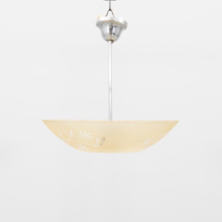 A 1940s ceiling pendant.