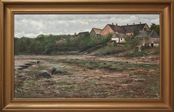 CARL OLSON, olja på duk, sign o dat Båstad 1889.