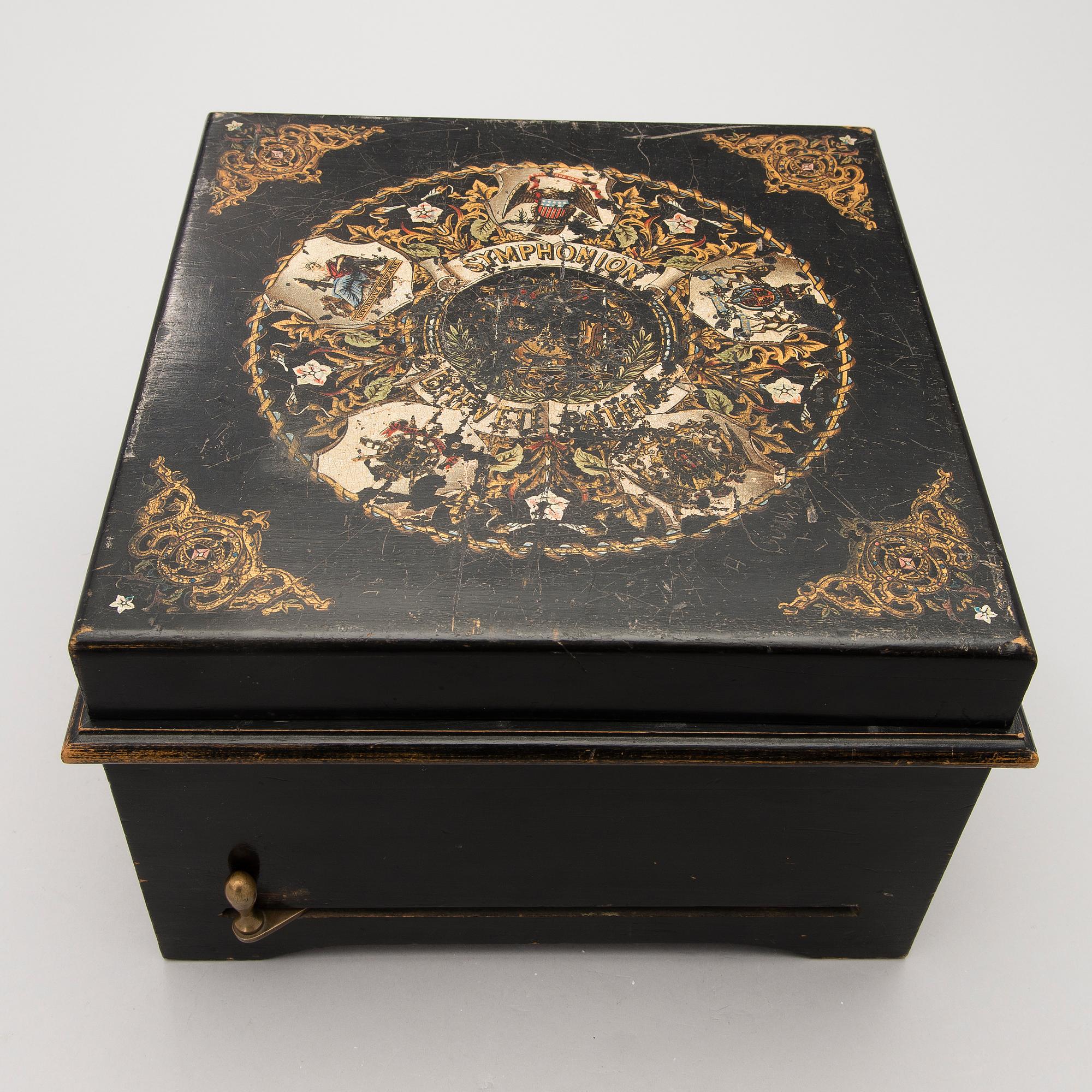 A German Symphonion music box, circa 1900.