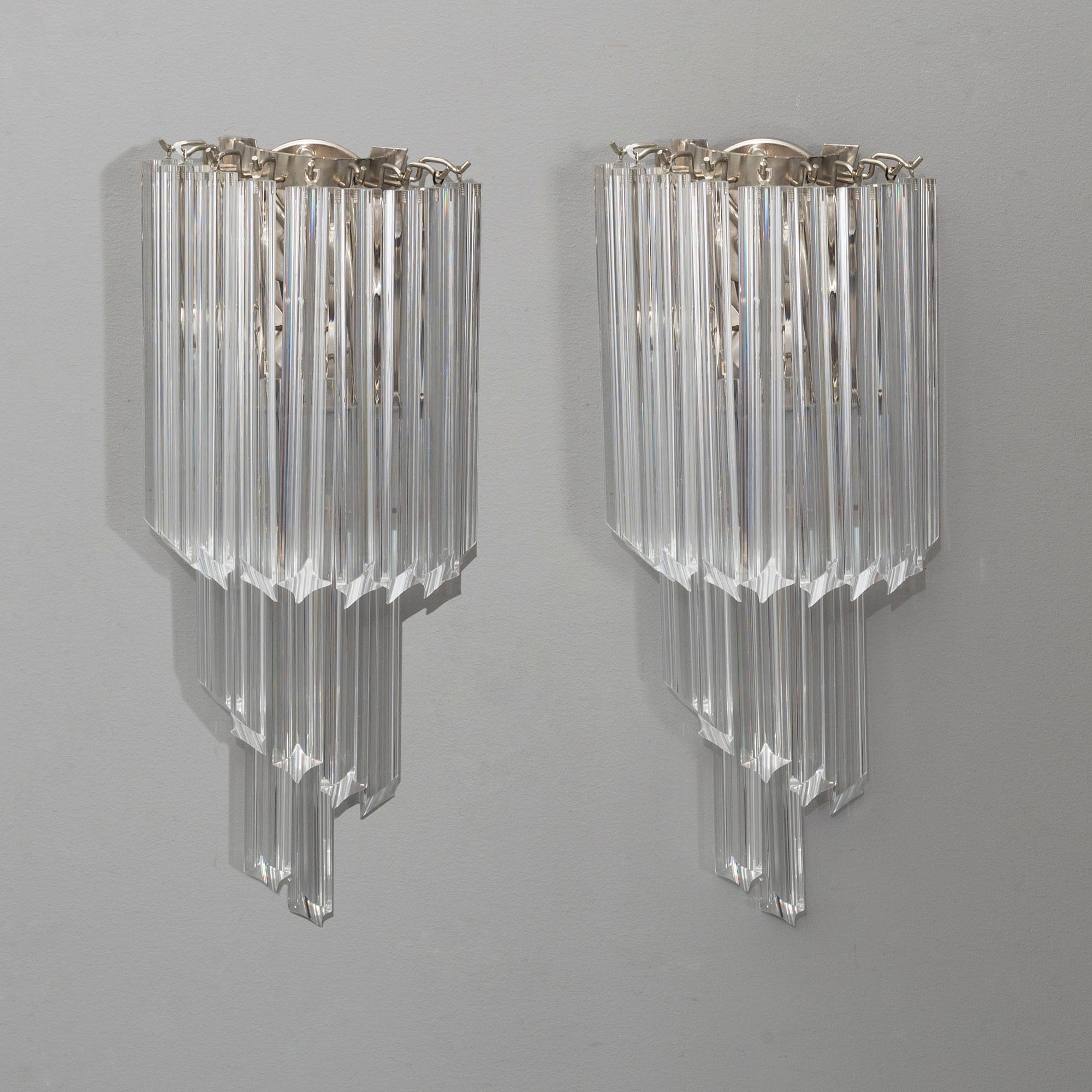A pair of Murano wall sconce, 1970s.