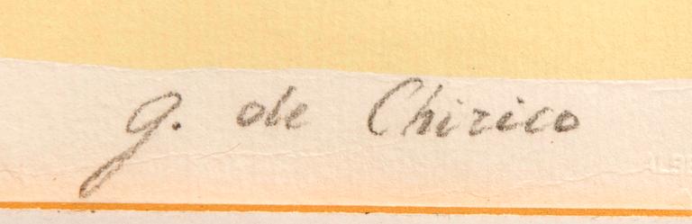 Giorgio de Chirico, litografi signerad och numrerad EA.