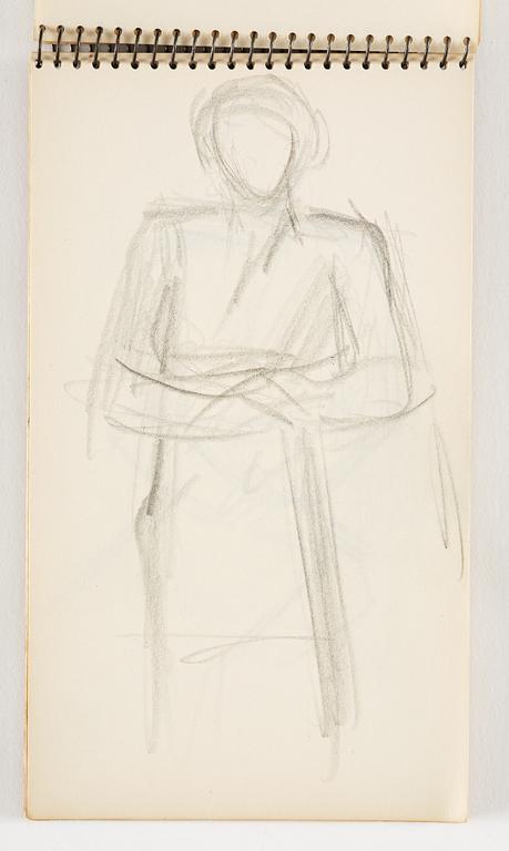 Lotte Laserstein, 4 skissböcker med blyertsteckningar.