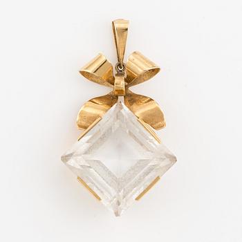 Pendant, Engelbert, Stigbert, 18K gold with rock crystal.