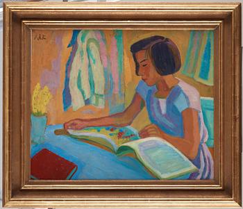 Mollie Faustman, Reading girl (The artist's daughter).