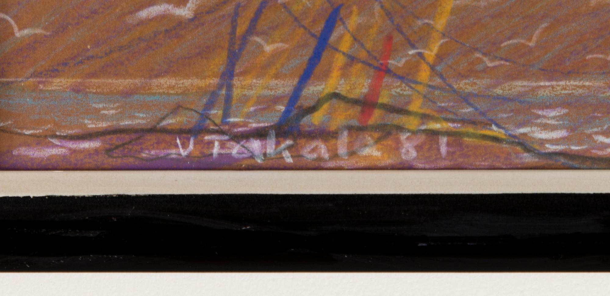 VEIKKO TAKALA, färgpenna på papper, signerad och daterad -81.