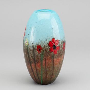 FRANCO MORETTI, a signed glass vase.