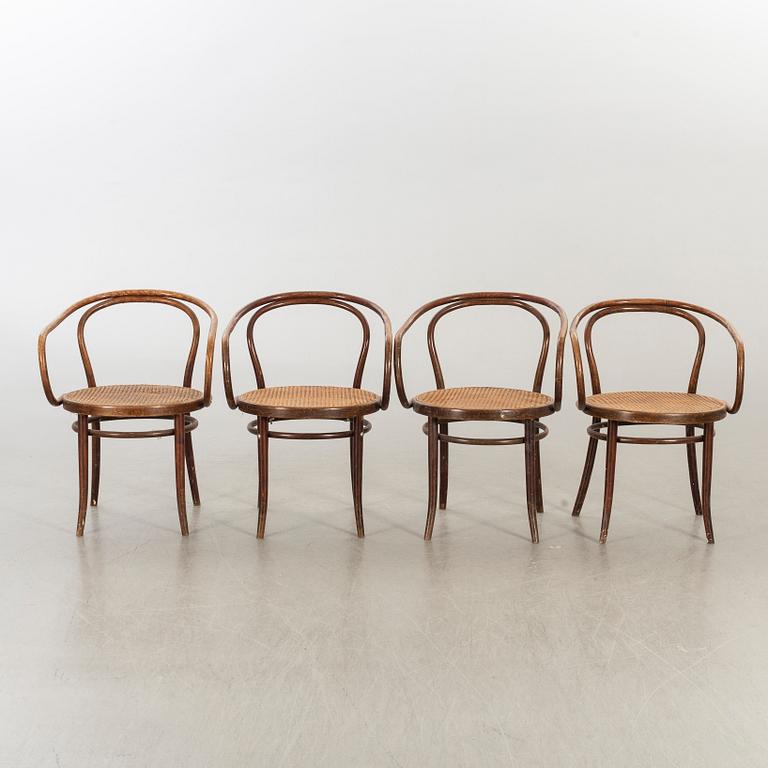 A SET OF 3+2 BENTWOOD CHAIRS SECOND HALF OF 20TH CENTURY.