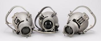 FOTOLAMPOR, 3 st, industri, Strand Electric, England, 1900-tal.