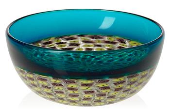 654. A Riccardo Licata glass bowl, Venini Murano, Italy 1950's.