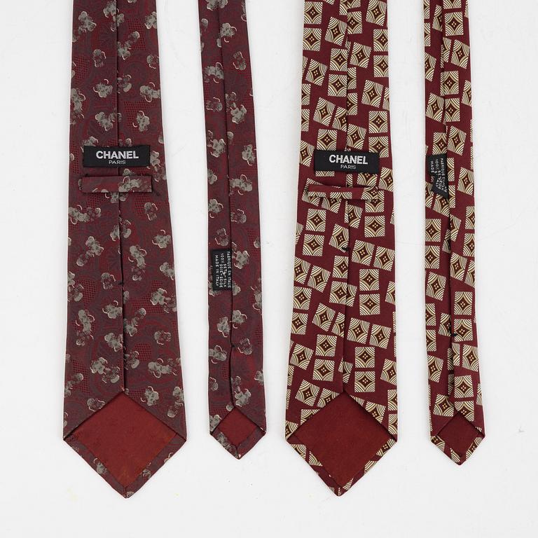 Chanel, two silk ties.