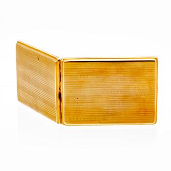 A 20th century 14K gold cigaret case, weight 186,1 grams.
