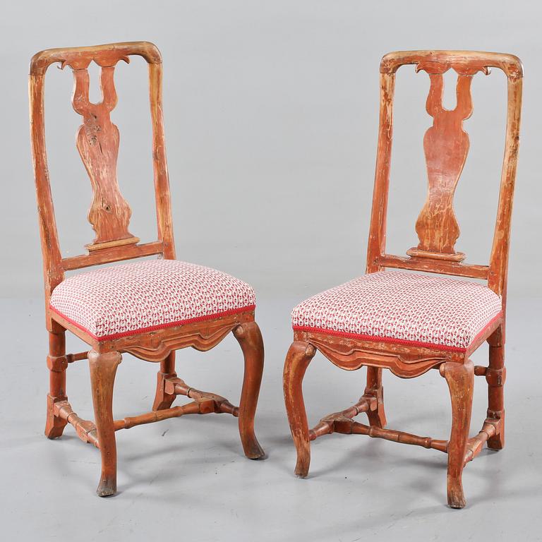 STOLAR, 2 st, senbarock, 1700-tal.
