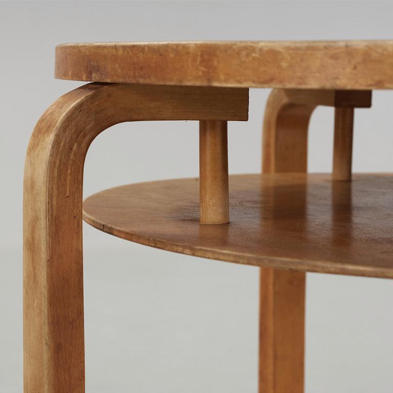 A black linoleum top birch table attributed to Alvar Aalto, Huonekalu-ja Rakennustyötehdas Oy for Artek, Finland 1940's.