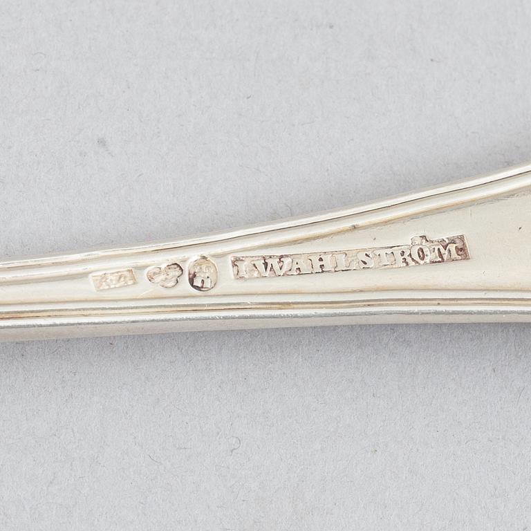 21 pieces of silver cutlery, Sweden, 1820-1896.