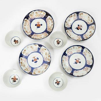 A collection of cups, saucers and teapots, China, Qing dynasty, mostly 18th century.
