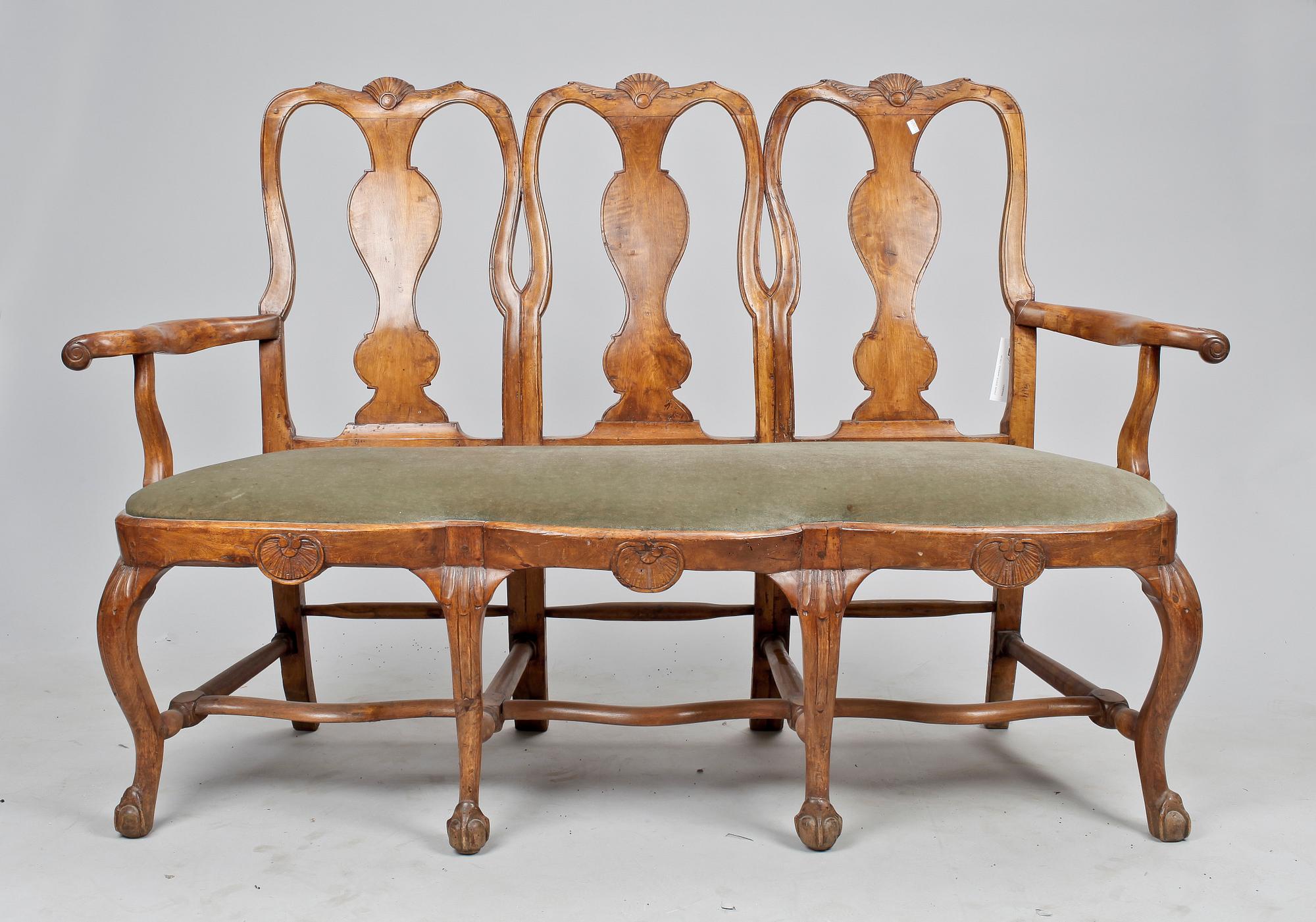 SOFFA, senbarock, 1700-tal.