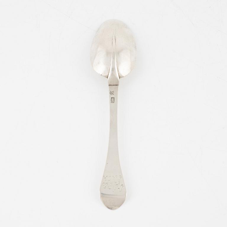 A Swedish Silver Rat-Tail Spoon, mark of Thomas Beckman the Younger, Örebro, active 1727-1759 (1772).