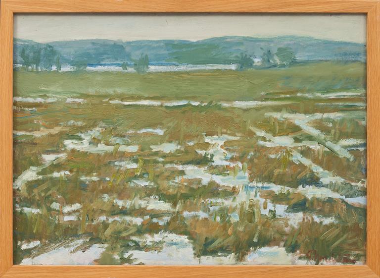 GERHARD NORDSTRÖM, olja på pannå. Signerad.