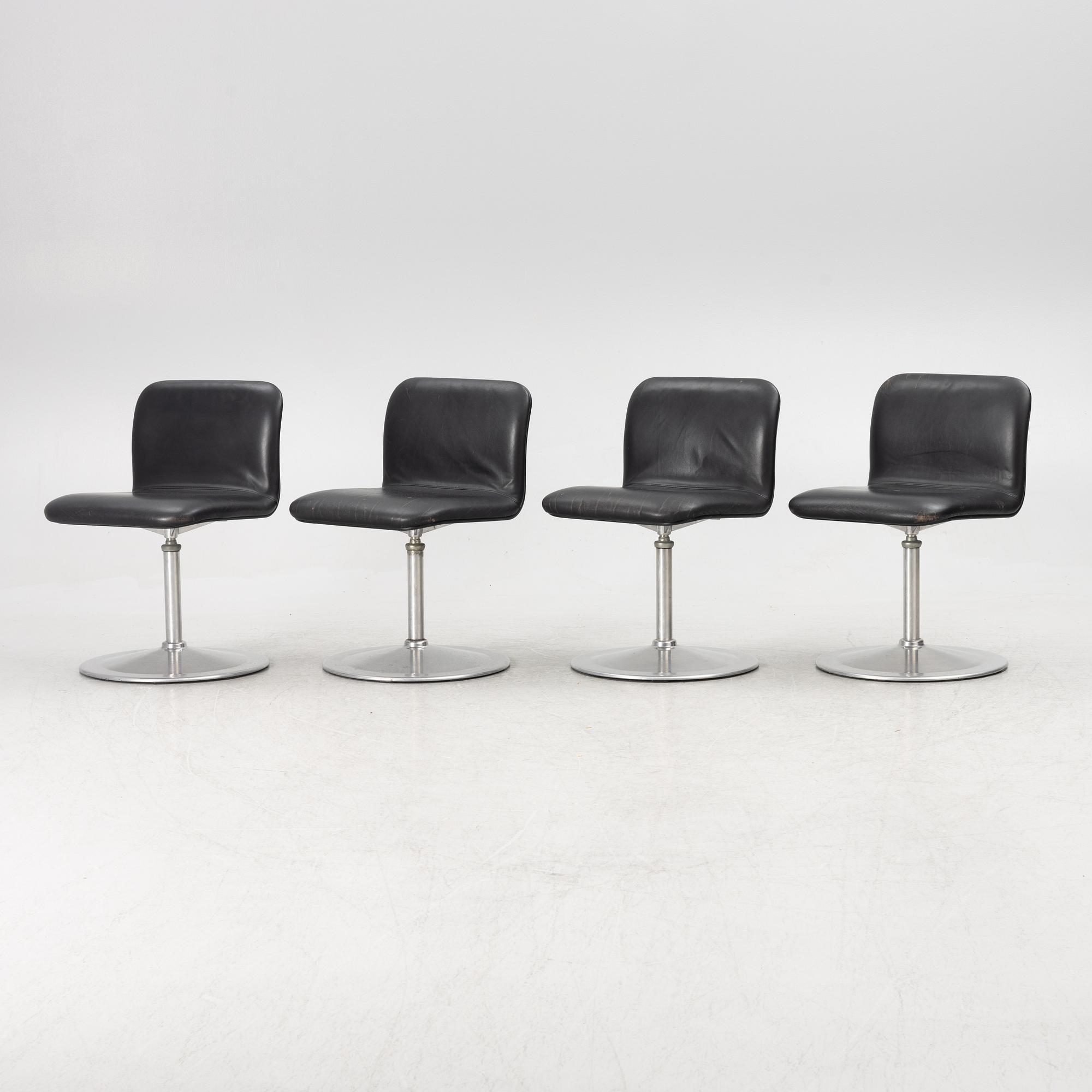 Yrjö Kukkapuro, four chairs, Avarte, Finland.