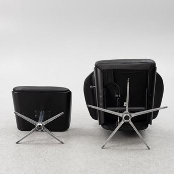 Hjort Knudsen, fåtölj och fotpall, Danmark.