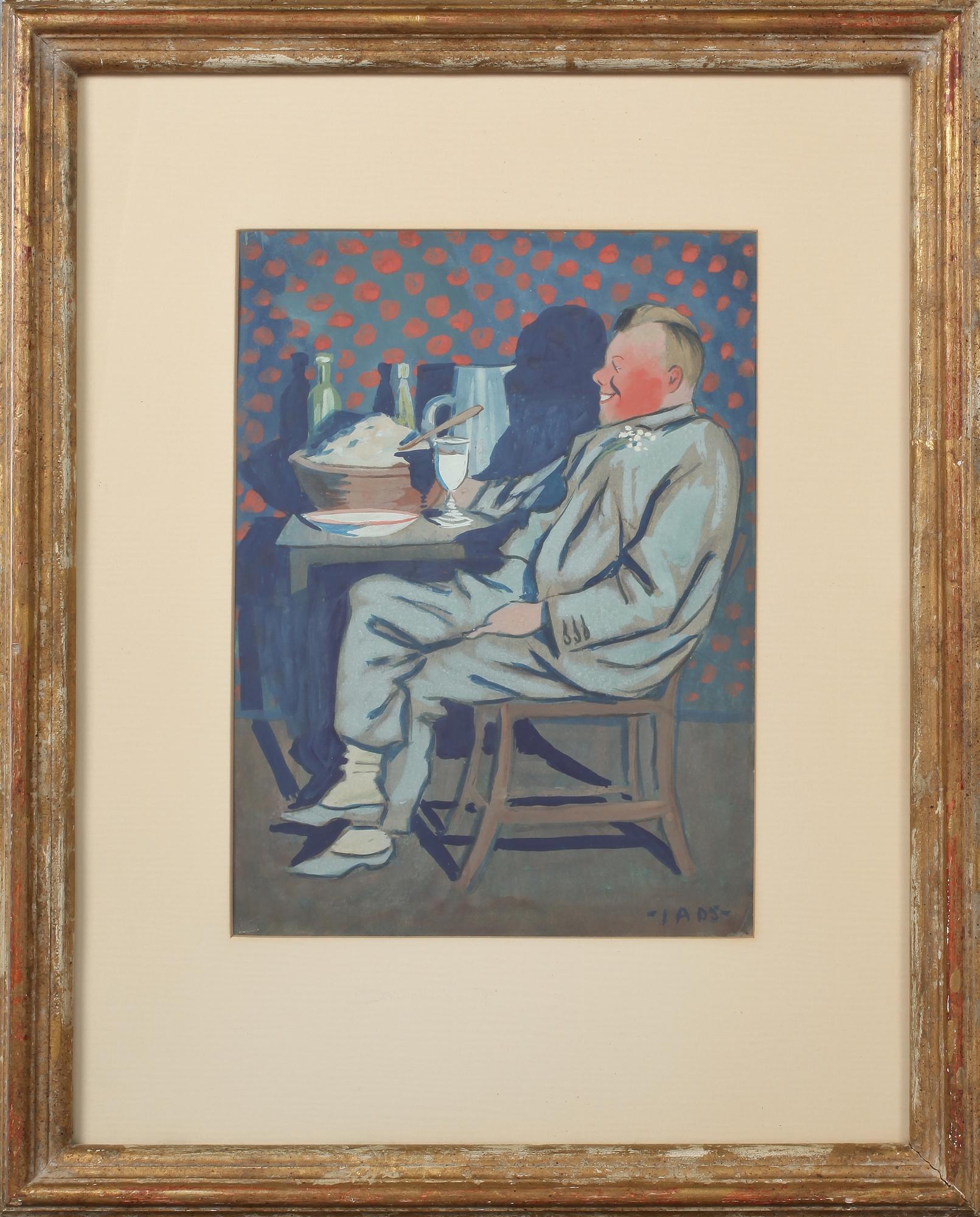 IVAR AROSENIUS, blandteknik/gouache, monogramsignerad och daterad 05.