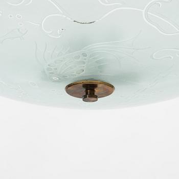 Glössner & Co, a Swedish Modern ceiling lamp, 1940's.