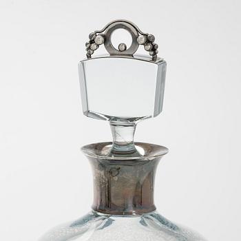 Aage Weimar, cocktail- och serverings set, 7 delar, sterlingsilver och glas, Danmark 1900-talets mitt.
