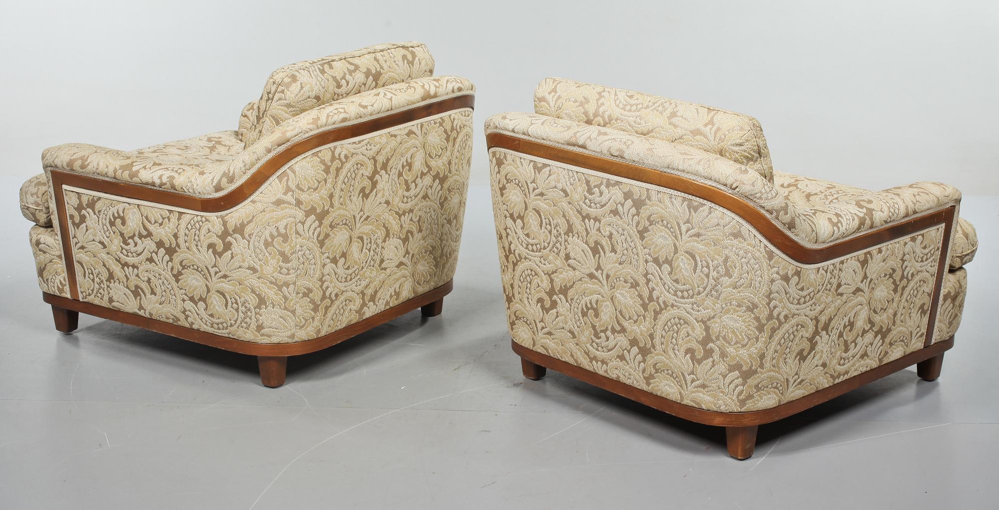 FÅTÖLJER, ett par, Holms Fabriker AB, 1900-talets andra hälft.