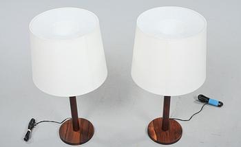 BORDSLAMPOR, ett par,  Uno och Östen Kristiansson, Luxus, 1960/70-tal.