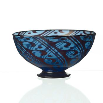 Simon Gate, & Knut Bergqvist, a 'graal' glass bowl, Orrefors 1928.