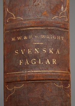 BÖCKER, 3 vol, M, W & F von Wright, "Svenska Fåglar", Stockholm, 1924 resp 1929.