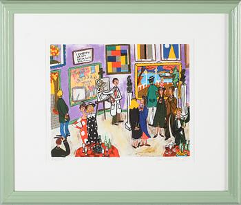 MARIKA LANG, färglitografi, signerad och numrerad 242/290.