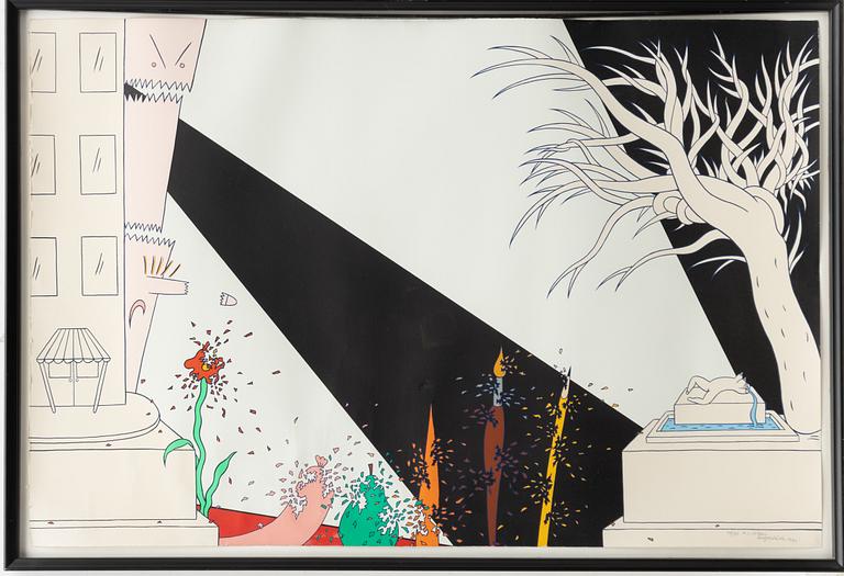 Marie-Louise Ekman, "BacchFärgseriegrafi, 1980anal".