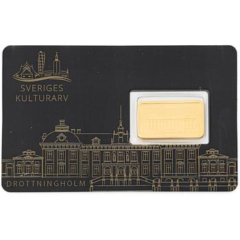 Gold bar, 999.9, “Drottningsholm”, Schöne Edelmetaal.