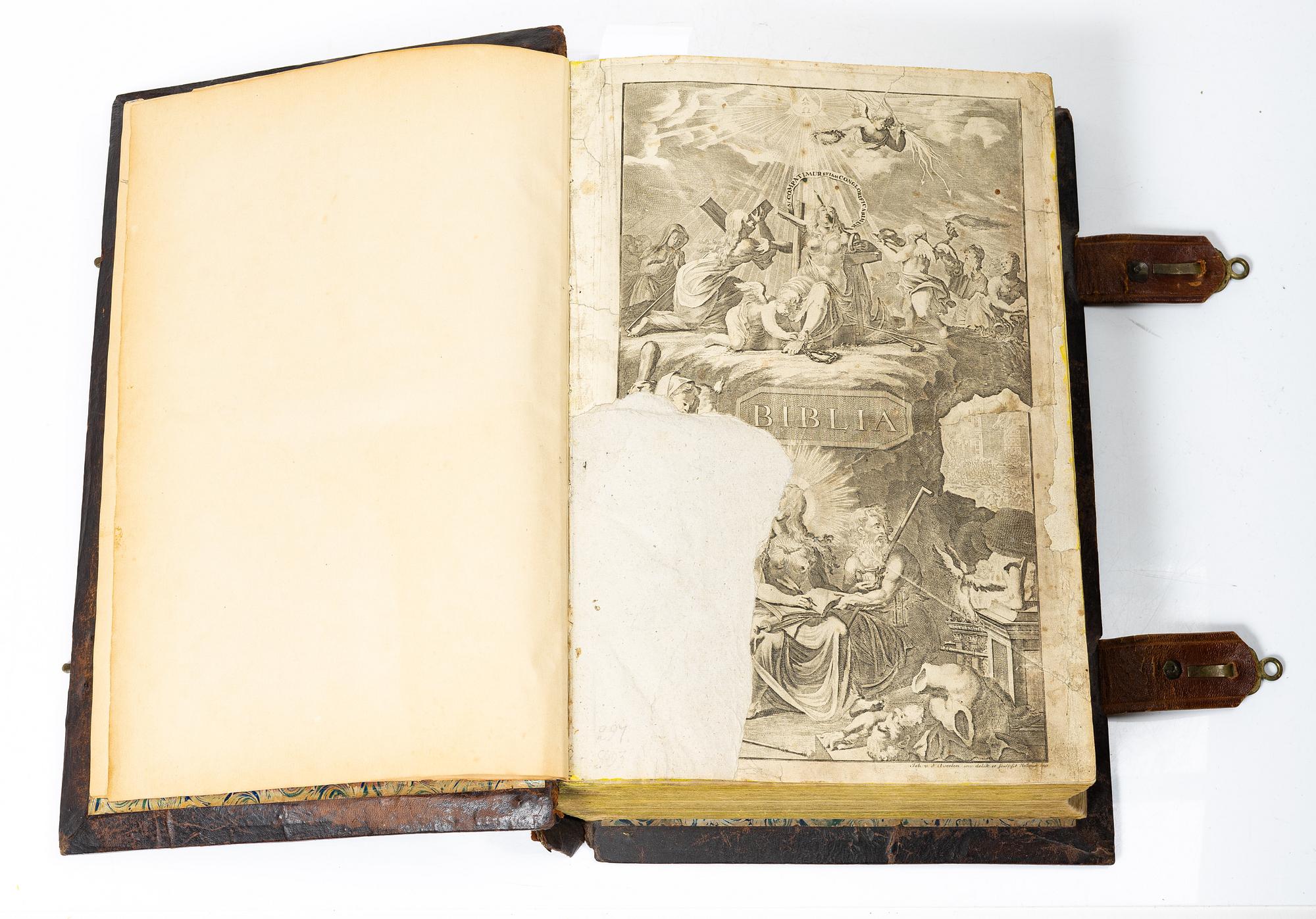 Karl XII:s stora kyrkobibel, 1702-3, Biblia, thet är all then heliga skrift på swensko.