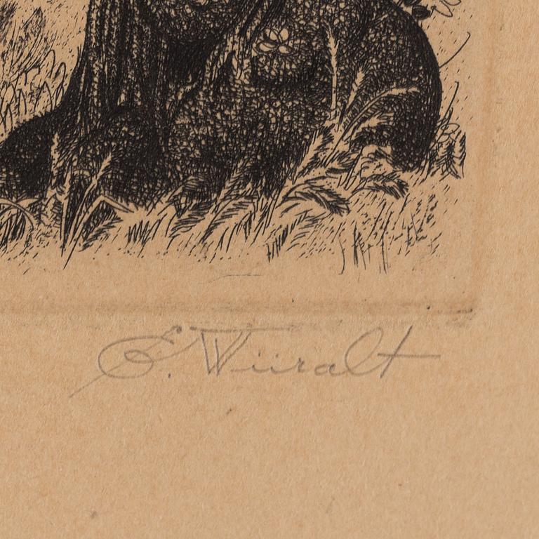 EDUARD WIIRALT, etsching, 1937, signed 82/200.