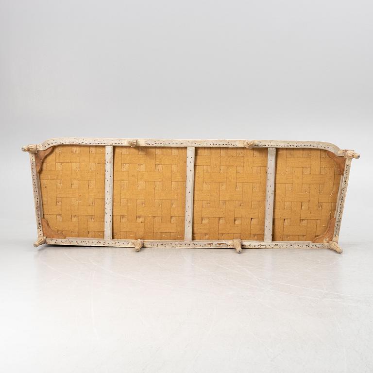 A Gustavian style sofa, late 19th century.