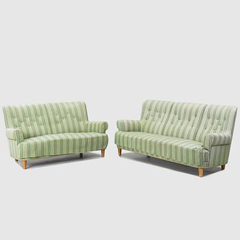 two Wergeland sofas, second half of the 20th century.