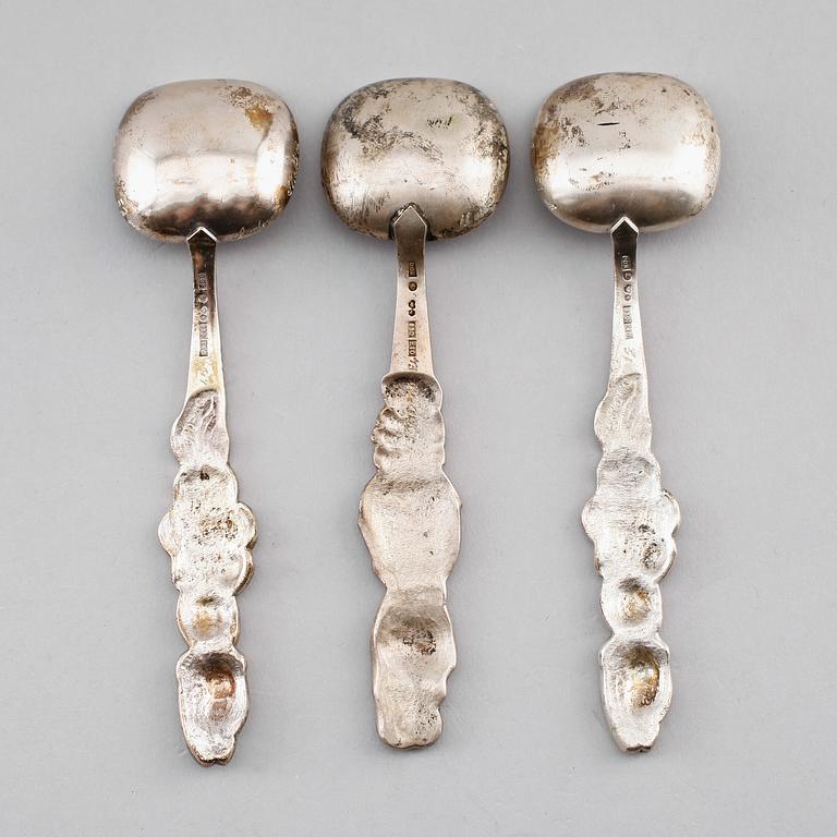 SKEDAR, 3 st, silver, Olle Ohlsson, 1979. Vikt ca 96 g.