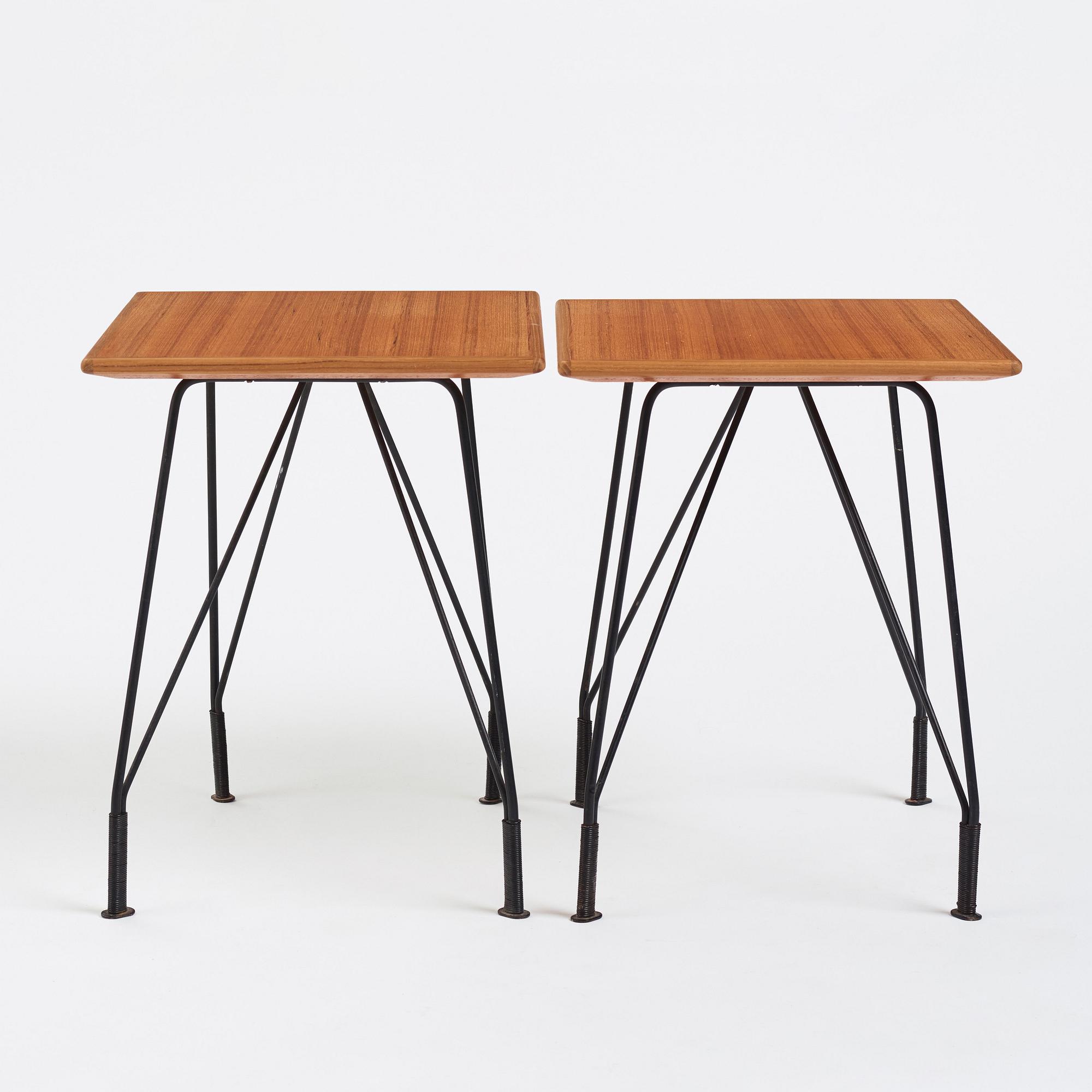 Hans-Agne Jakobsson, a pair of side tables, model "S 608", Hans-Agne Jakobsson AB Åhus/Markaryd, 1950s.