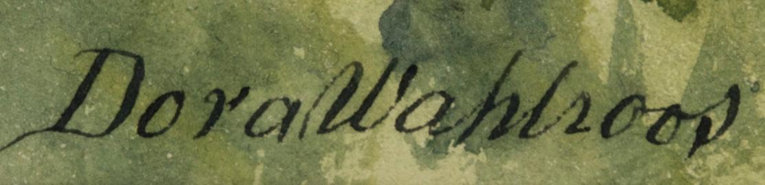 DORA WAHLROOS, akvarell, signerad.