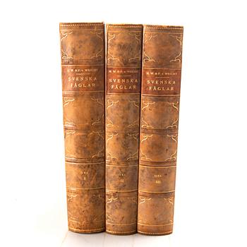 The von Wright brothers, three volumes "Svenska Fåglar", Börtzells tryckeri AB, Stockholm 1927-1929.