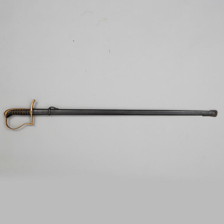 A Swedish NCO's sabre 1899 pattern with scabbard.